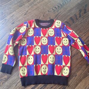 Colorful Smiley and Heart emoji Sweater